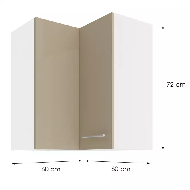 Skrinka do kuchyne LARA CAPPUCCINO 60X60 GN-72 2F (90°)