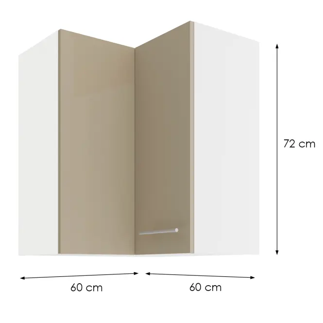Skrinka do kuchyne LARA CAPPUCCINO 60X60 GN-72 2F (90°),2