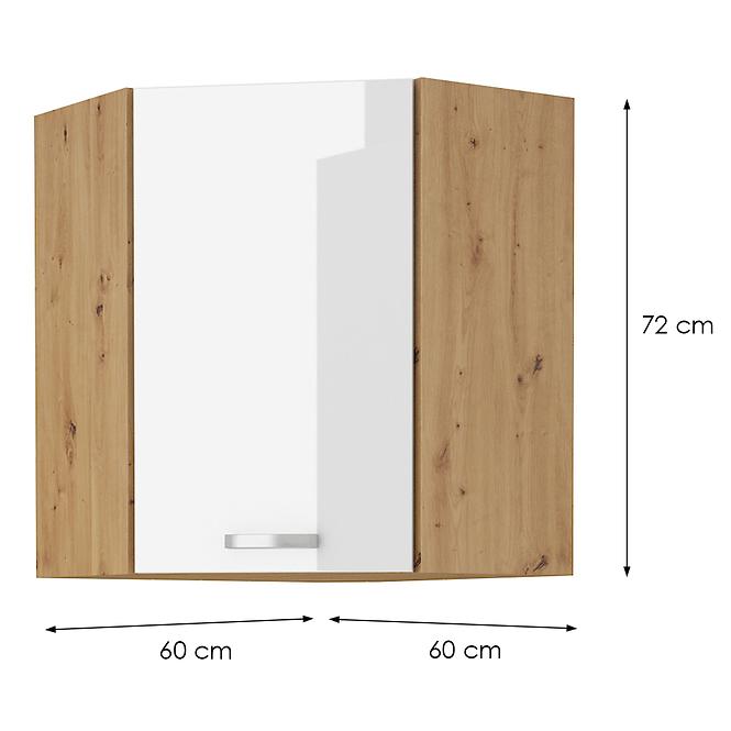 Skrinka do kuchyne ARTISAN biely 60X60 GN-72 2F (45°),2