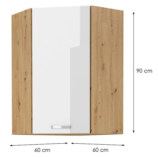 Skrinka do kuchyne ARTISAN biely 60X60 GN-90 1F (45°),2