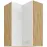 Skrinka do kuchyne ARTISAN biely 60X60 GN-90 2F (90°)