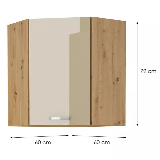 Skrinka do kuchyne ARTISAN CAPPUCCINO 60X60 GN-72 2F (45°)