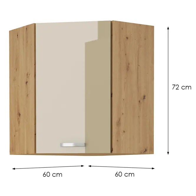 Skrinka do kuchyne ARTISAN CAPPUCCINO 60X60 GN-72 2F (45°),2