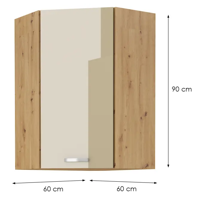 Skrinka do kuchyne ARTISAN CAPPUCCINO 60X60 GN-90 1F (45°),2