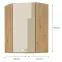 Skrinka do kuchyne ARTISAN CAPPUCCINO 60X60 GN-90 1F (45°),2