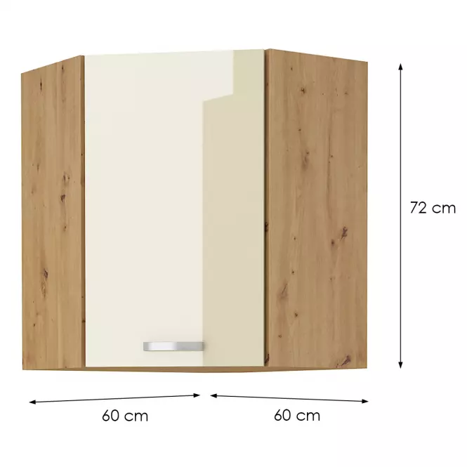 Skrinka do kuchyne ARTISAN KRÉM 60X60 GN-72 2F (45°)