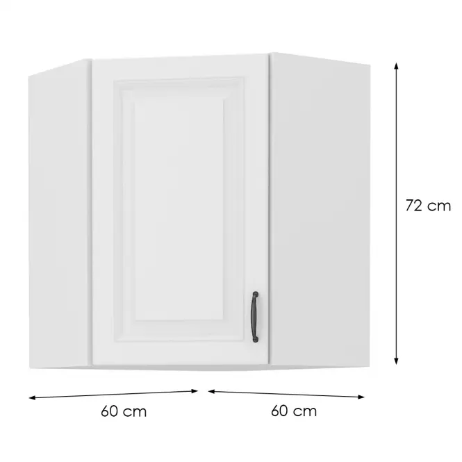 Skrinka do kuchyne STILO biely/biely 60X60 GN-72 2F (45°)