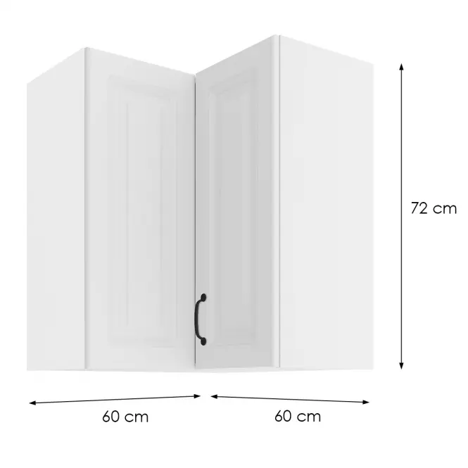 Skrinka do kuchyne STILO biely/biely 60X60 GN-72 2F (90°)