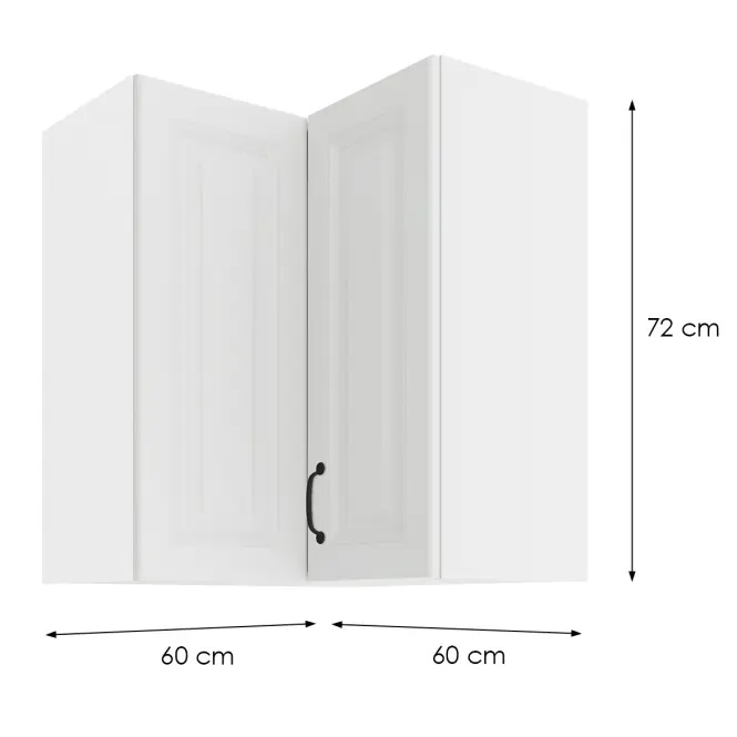 Skrinka do kuchyne STILO biely/biely 60X60 GN-72 2F (90°),2