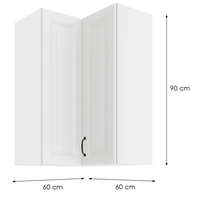 Skrinka do kuchyne STILO biely/biely 60X60 GN-90 2F (90°),2