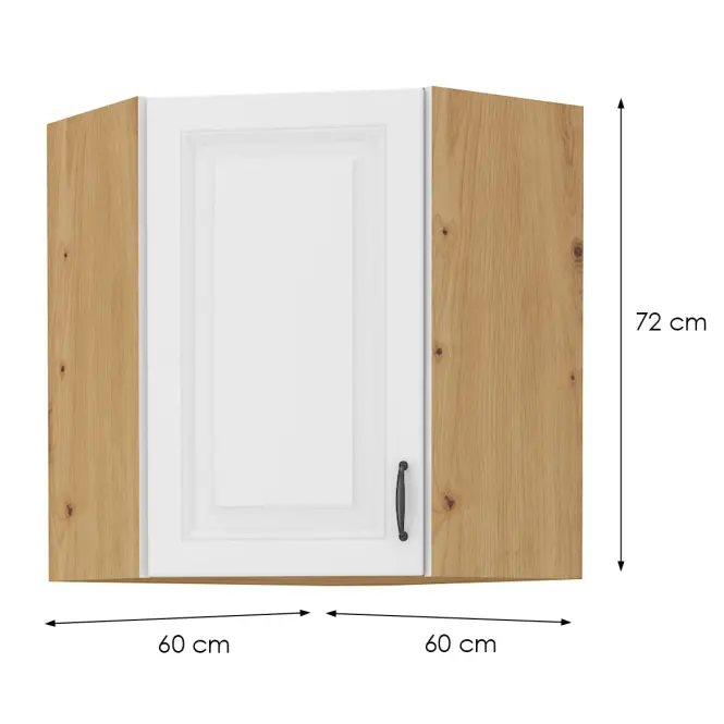 Skrinka do kuchyne STILO biely/ARTISAN 60X60 GN-72 2F (45°),2