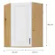 Skrinka do kuchyne STILO biely/ARTISAN 60X60 GN-90 1F (45°),2