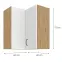 Skrinka do kuchyne STILO biely/ARTISAN 60X60 GN-72 2F (90°),2