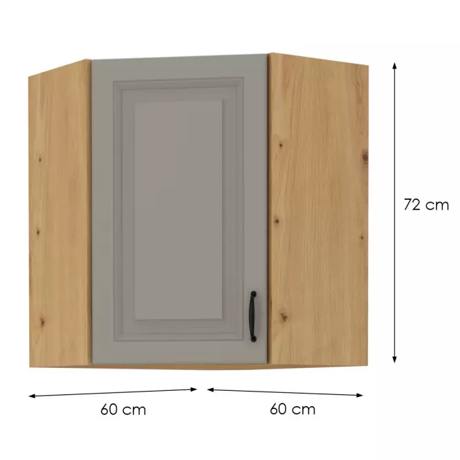 Skrinka do kuchyne STILO CLAYGREY/ARTISAN 60X60 GN-72 2F (45°)