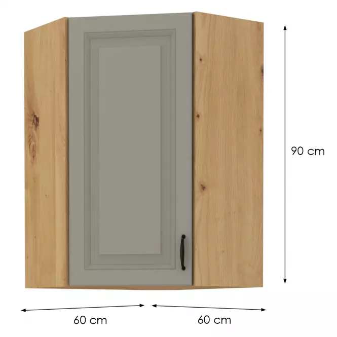 Skrinka do kuchyne STILO CLAYGREY/ARTISAN 60X60 GN-90 1F (45°)