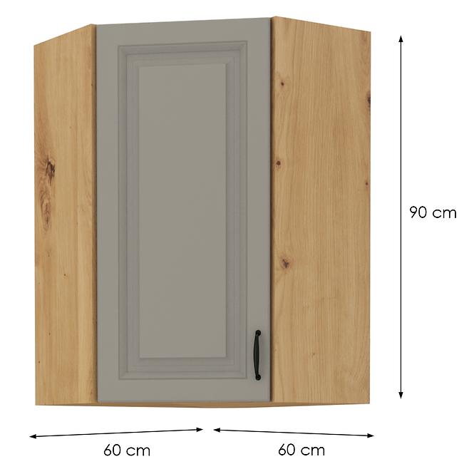 Skrinka do kuchyne STILO CLAYGREY/ARTISAN 60X60 GN-90 1F (45°),2