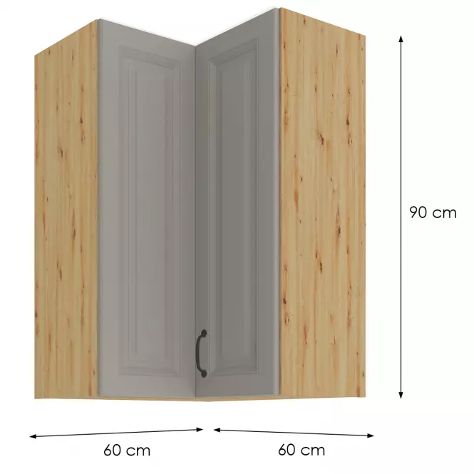 Skrinka do kuchyne STILO CLAYGREY/ARTISAN 60X60 GN-90 2F (90°)