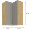Skrinka do kuchyne STILO CLAYGREY/ARTISAN 60X60 GN-90 2F (90°),2