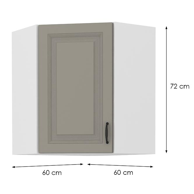 Skrinka do kuchyne STILO CLAYGREY/biely 60X60 GN-72 2F (45°)