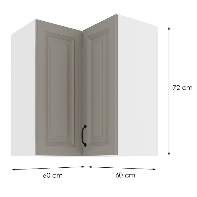 Skrinka do kuchyne STILO CLAYGREY/biely 60X60 GN-72 2F (90°)
