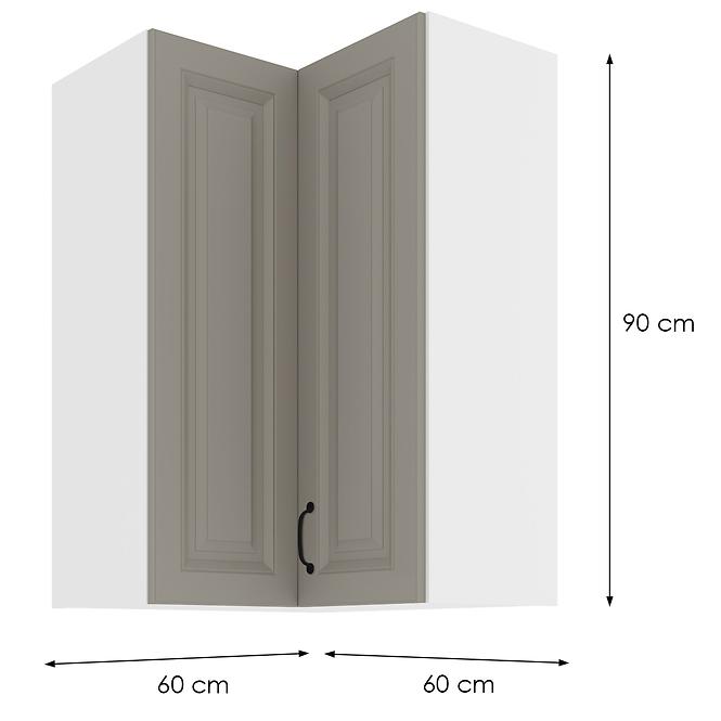Skrinka do kuchyne STILO CLAYGREY/biely 60X60 GN-90 2F (90°)