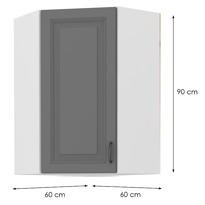 Skrinka do kuchyne STILO DUSTGREY/biely 60X60 GN-90 1F (45°)