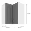 Skrinka do kuchyne STILO DUSTGREY/biely 60X60 GN-72 2F (90°),2