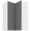 Skrinka do kuchyne STILO DUSTGREY/biely 60X60 GN-90 2F (90°)