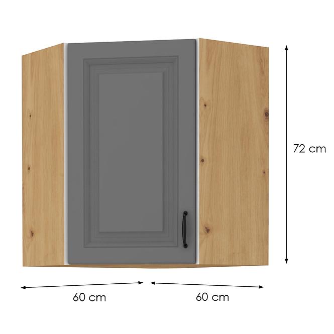 Skrinka do kuchyne STILO DUSTGREY/ARTISAN 60X60 GN-72 2F (45°)