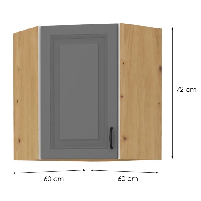 Skrinka do kuchyne STILO DUSTGREY/ARTISAN 60X60 GN-72 2F (45°),2