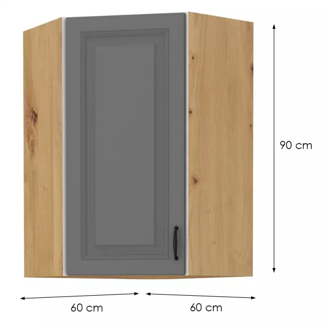 Skrinka do kuchyne STILO DUSTGREY/ARTISAN 60X60 GN-90 1F (45°)