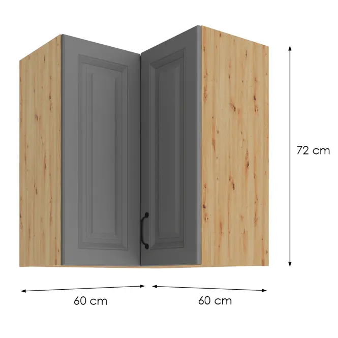 Skrinka do kuchyne STILO DUSTGREY/ARTISAN 60X60 GN-72 2F (90°),2