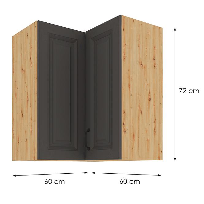 Skrinka do kuchyne STILO GRAFIT/ARTISAN 60X60 GN-72 2F (90°),2