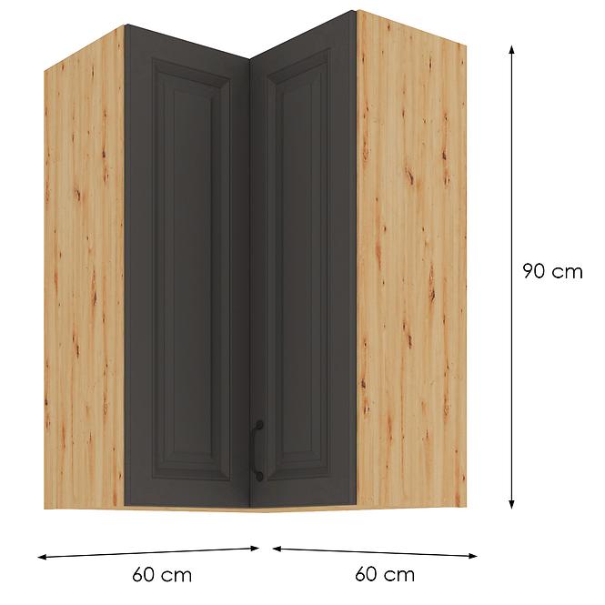 Skrinka do kuchyne STILO GRAFIT/ARTISAN 60X60 GN-90 2F (90°)