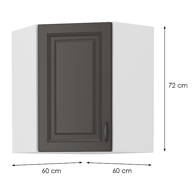 Skrinka do kuchyne STILO GRAFIT/biely 60X60 GN-72 2F (45°)