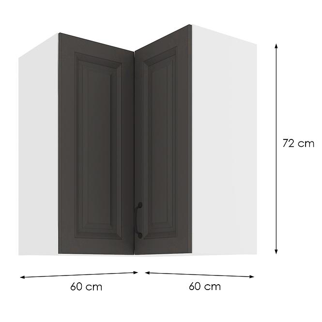 Skrinka do kuchyne STILO GRAFIT/biely 60X60 GN-72 2F (90°)