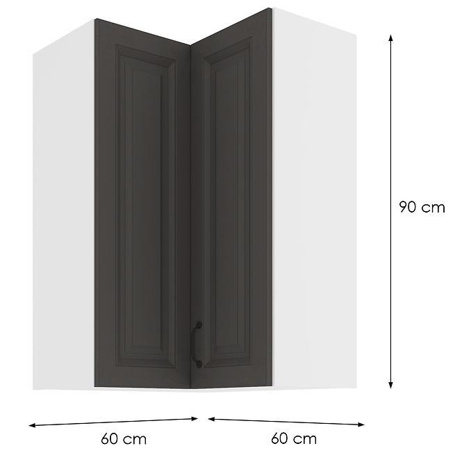Skrinka do kuchyne STILO GRAFIT/biely 60X60 GN-90 2F (90°)