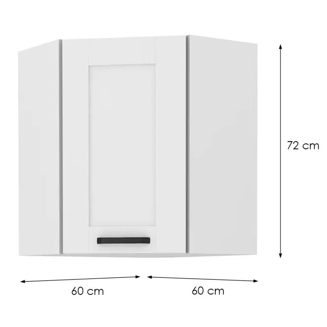 Skrinka do kuchyne LUNA biely/biely 60X60 GN-72 2F (45°),2