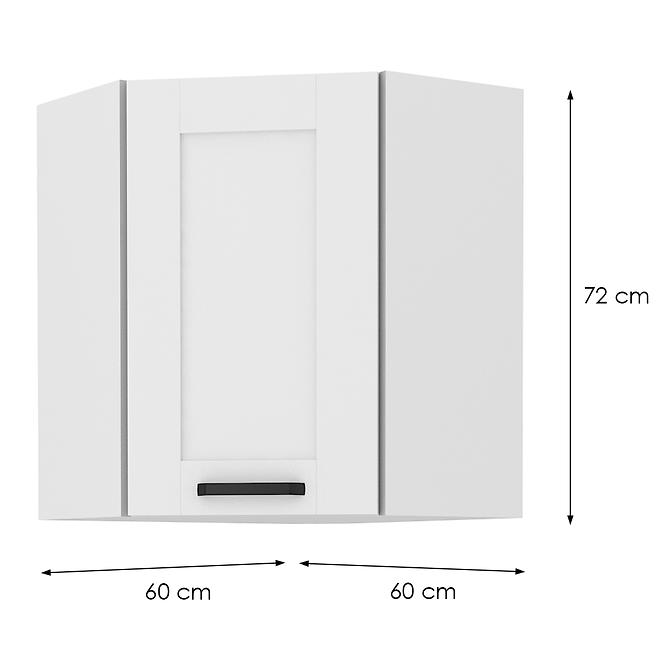 Skrinka do kuchyne LUNA biely/biely 60X60 GN-72 2F (45°),2