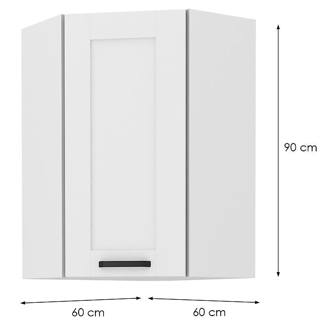 Skrinka do kuchyne LUNA biely/biely 60X60 GN-90 1F (45°)