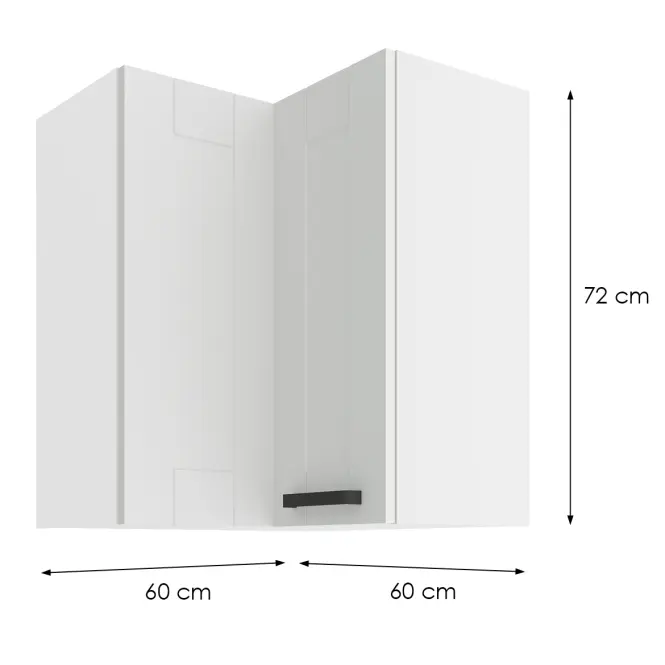 Skrinka do kuchyne LUNA biely/biely 60X60 GN-72 2F (90°),2