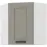 Skrinka do kuchyne LUNA CLAYGREY/biely 60X60 GN-72 2F (45°)