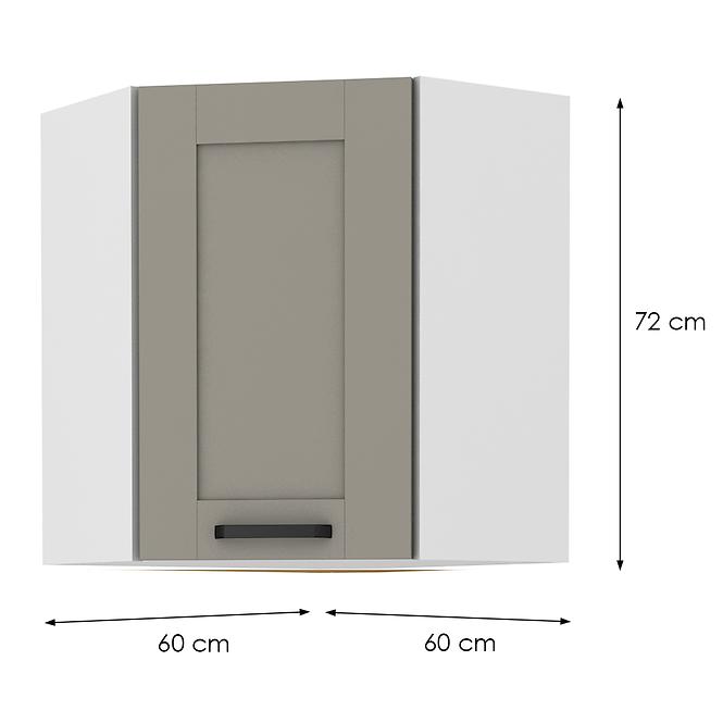 Skrinka do kuchyne LUNA CLAYGREY/biely 60X60 GN-72 2F (45°)