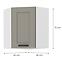 Skrinka do kuchyne LUNA CLAYGREY/biely 60X60 GN-72 2F (45°),2
