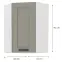 Skrinka do kuchyne LUNA CLAYGREY/biely 60X60 GN-90 1F (45°),2