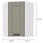 Skrinka do kuchyne LUNA CLAYGREY/biely 60X60 GN-90 1F (45°),2
