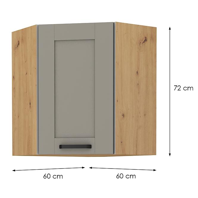 Skrinka do kuchyne LUNA CLAYGREY/ARTISAN 60X60 GN-72 2F (45°),2