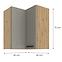 Skrinka do kuchyne LUNA CLAYGREY/ARTISAN 60X60 GN-72 2F (90°),2