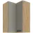 Skrinka do kuchyne LUNA CLAYGREY/ARTISAN 60X60 GN-90 2F (90°)