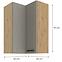 Skrinka do kuchyne LUNA CLAYGREY/ARTISAN 60X60 GN-90 2F (90°),2